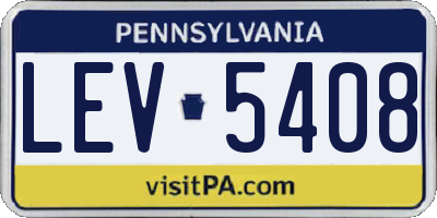 PA license plate LEV5408