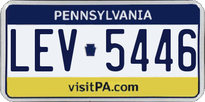 PA license plate LEV5446