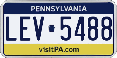 PA license plate LEV5488