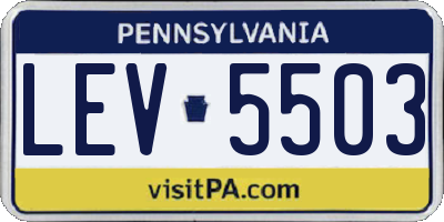 PA license plate LEV5503