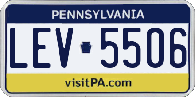 PA license plate LEV5506