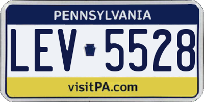 PA license plate LEV5528