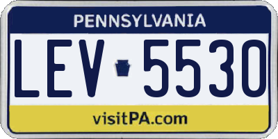 PA license plate LEV5530