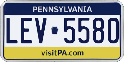 PA license plate LEV5580