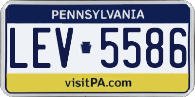PA license plate LEV5586