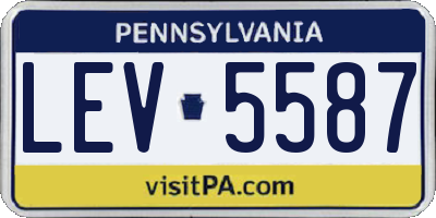 PA license plate LEV5587
