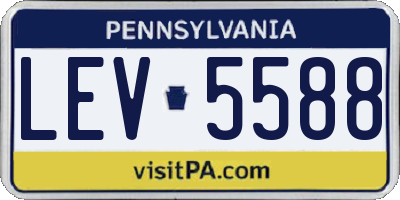 PA license plate LEV5588