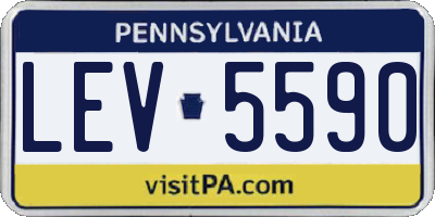 PA license plate LEV5590