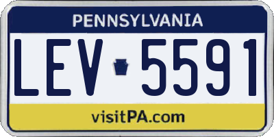 PA license plate LEV5591