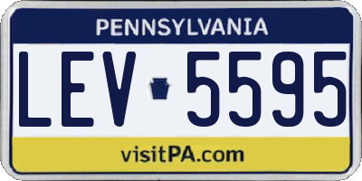 PA license plate LEV5595