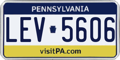PA license plate LEV5606