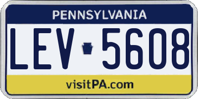 PA license plate LEV5608