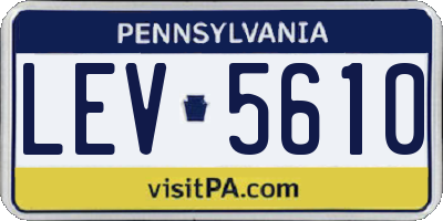 PA license plate LEV5610
