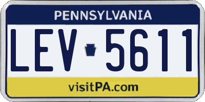 PA license plate LEV5611