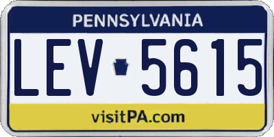 PA license plate LEV5615
