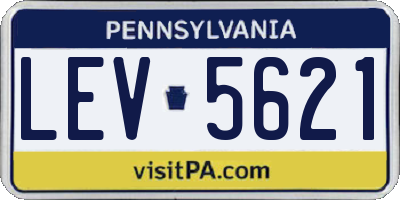 PA license plate LEV5621