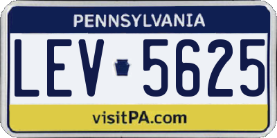 PA license plate LEV5625