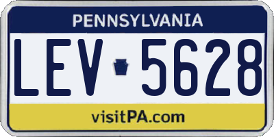 PA license plate LEV5628