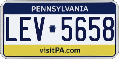 PA license plate LEV5658
