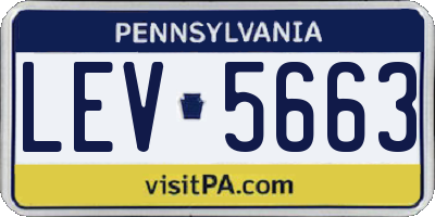 PA license plate LEV5663