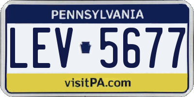 PA license plate LEV5677