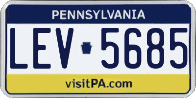 PA license plate LEV5685