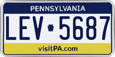 PA license plate LEV5687