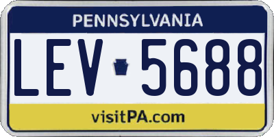 PA license plate LEV5688