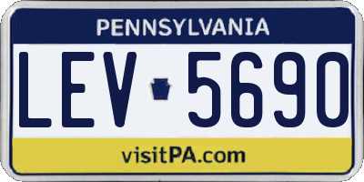 PA license plate LEV5690