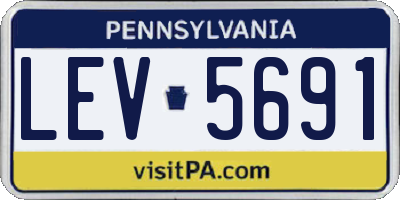 PA license plate LEV5691