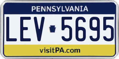 PA license plate LEV5695