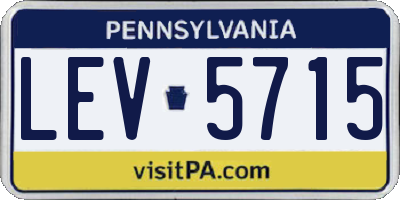 PA license plate LEV5715
