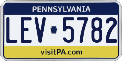 PA license plate LEV5782