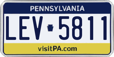 PA license plate LEV5811