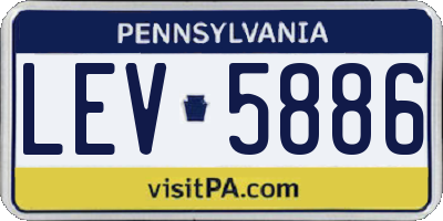 PA license plate LEV5886