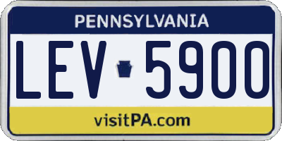 PA license plate LEV5900