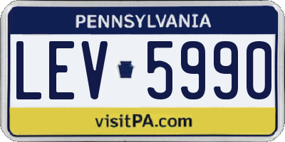 PA license plate LEV5990