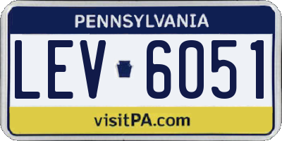 PA license plate LEV6051