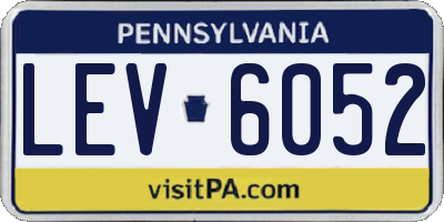 PA license plate LEV6052