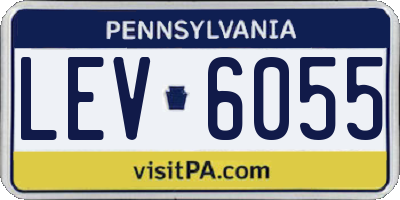 PA license plate LEV6055