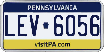 PA license plate LEV6056