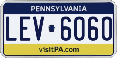PA license plate LEV6060