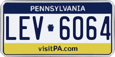 PA license plate LEV6064