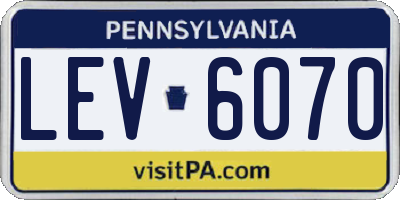 PA license plate LEV6070