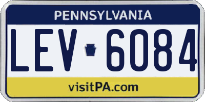 PA license plate LEV6084