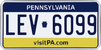 PA license plate LEV6099