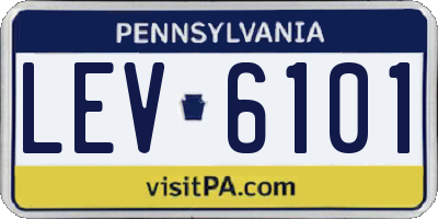 PA license plate LEV6101