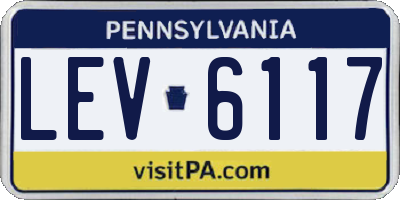 PA license plate LEV6117