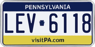 PA license plate LEV6118