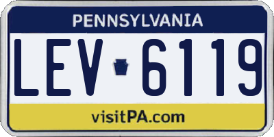 PA license plate LEV6119